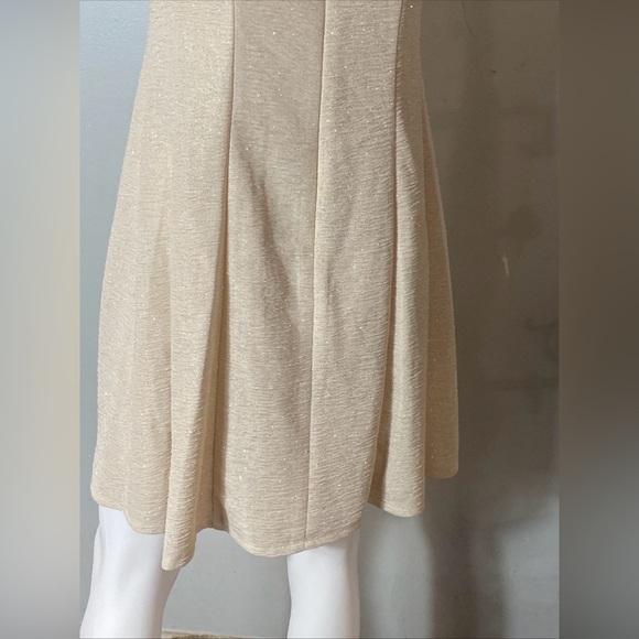Established in 1962, Women's Midi Dress, Size Ivory with Silver Sparkles Size 8 - Picture 6 of 11
